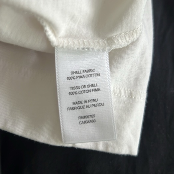 Rebecca Taylor Tee with Smocking, snow (white), size XS - Picture 6 of 7